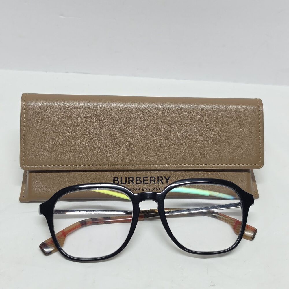 Burberry Theodore Black Eyeglasses Frames ONLY 52-19-145 With Case
